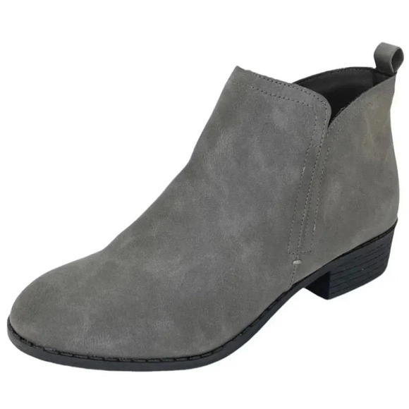 Sun + Stone Shoes - Sun + Stone Cadee Grey Faux Leather Womens Booties